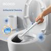 Hard Bristle Wall-Mounted Toilet Brush Set