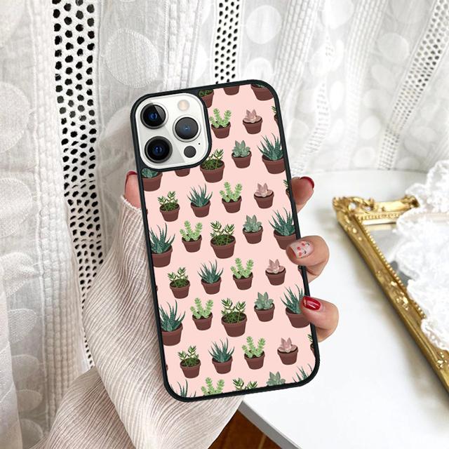 Watercolour Succulents Cacti Phone Case For Samsung Galaxy S10 S22 S23 S24 Note 10 20 Lite S20 Plus S21 Ultra Back Cover