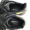 adidas originals SUPERSTAR SNAKE BLACK leather sneakers 28 black gold tongue trefoil(USED)