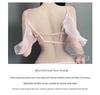 Ruo Lan Backless Pearl Sparkle Butterfly Lingerie Set 9224
