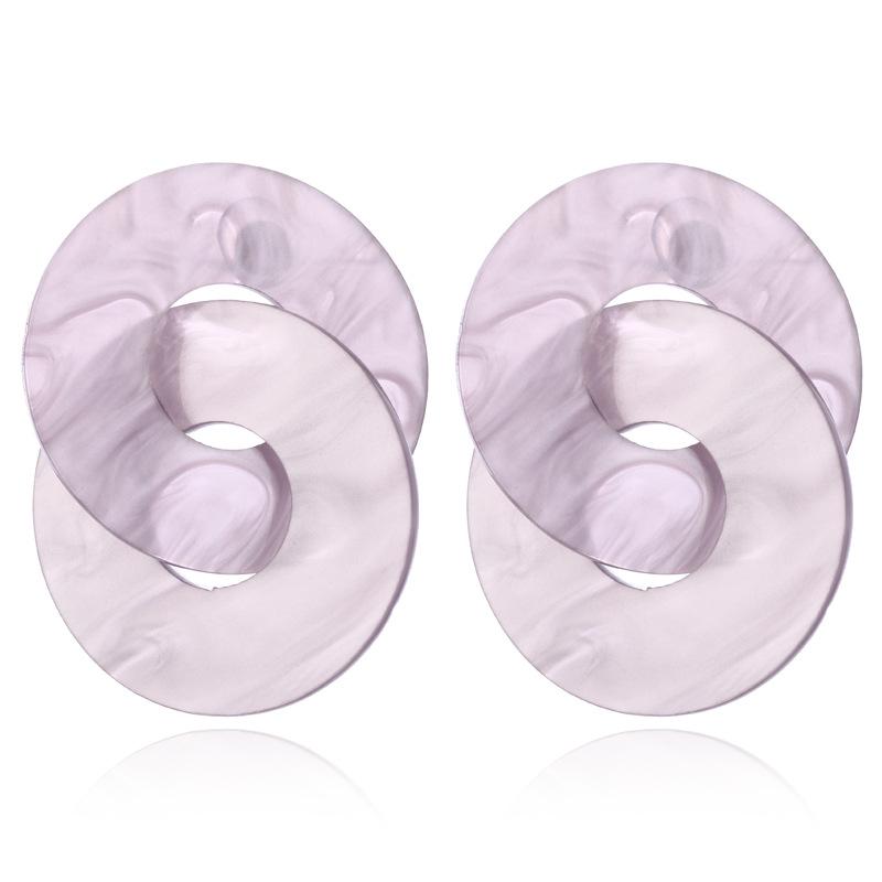 New Popular European and American Style Chain Acrylic Earrings, Simple and Trendy Earrings
