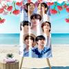 Leap Joy: Silhouettes Harmony beach towel Outdoor camping soft swim Absorbent bath towel Outdoor pool towel printing Comfort Fashion beach towel