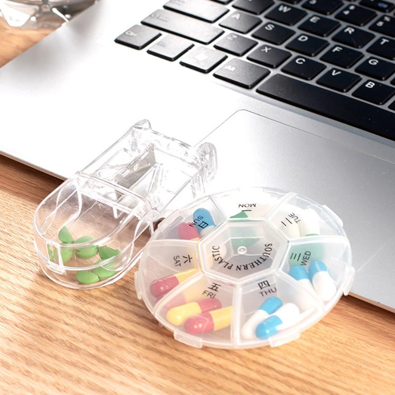 Weekly Pill Case Box Organizer 7 Days Medicine Box Pill Cutter Storage Boxes Portable Pills Container For Drug Vitamis Fish Oils