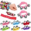 2PCS Pink Christmas Shaking Bell Decorating Jingle Wrist Band Bell Noise Produ Atmosphere Creating Props Party Favors Gift ZYF