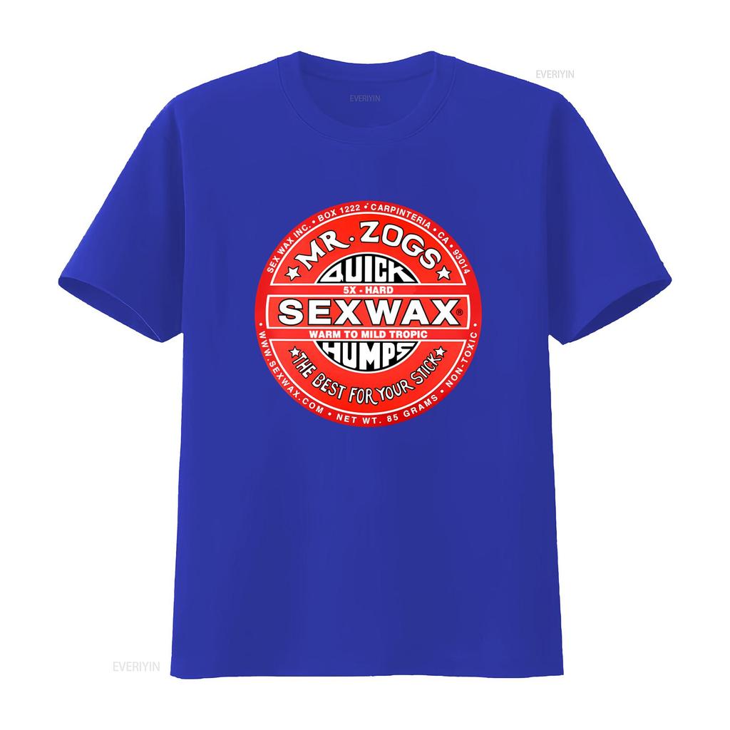 T-shirt da Surf Mr Zogs Sexwax da Uomo Taglia Media Nera 100% Cotone Quick 5X Hard Calda a Leggermente Calda Design Tropic Humps vintage