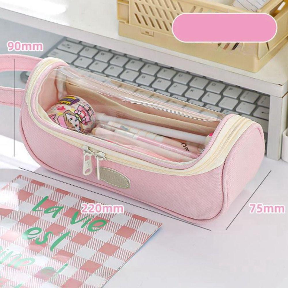 PVC Zipper Pencil Box Storage Box Transparent Pen Bag Creative Transparent Pencil Case  Stationery