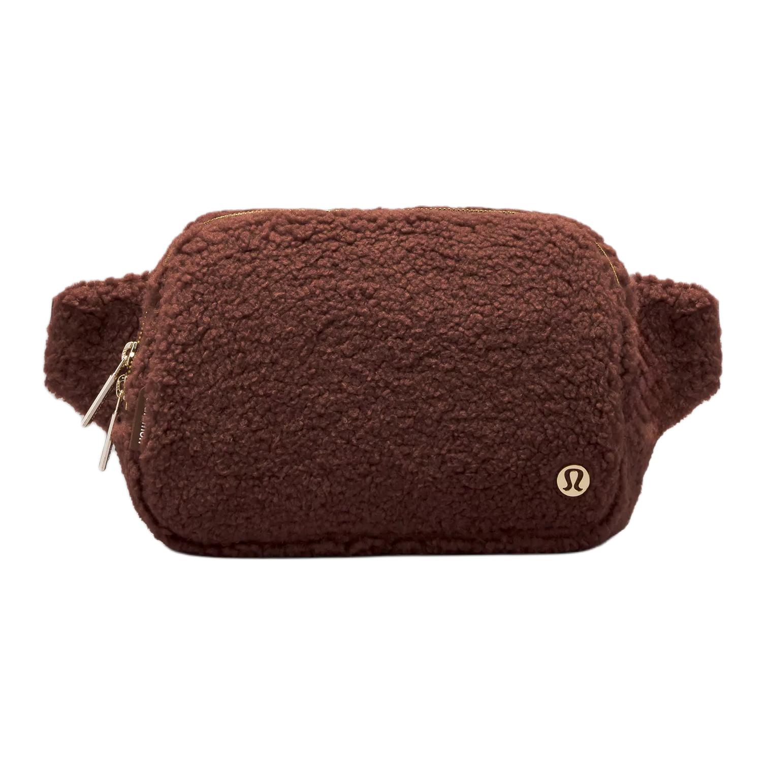 Lululemon 2L Everywhere Logo Zippered Polyester Chest Bag Women bags Brown Gold LU9BDUS-062726 Earth Brown & Gold