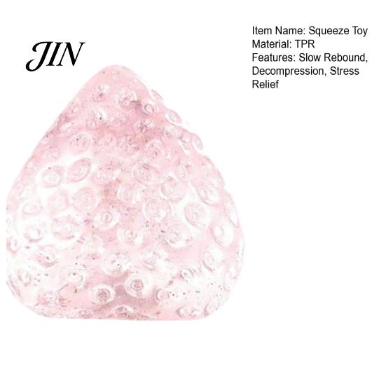 Adult Focus Toy Strawberry Squeeze Toy, Stress Relief Ball for Adults Soft TPR Fruit Shaped Fidget Portable Enhancer Party Favors Christmas