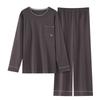 Men's Korean Style Cotton Pajamas Set - Autumn, Long Sleeve, Casual, Loose Fit