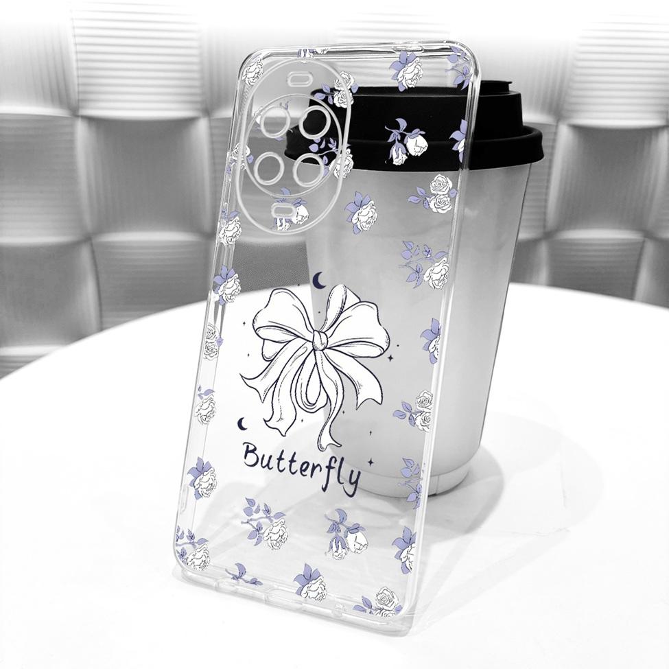 Transparent Case For Huawei Nova 15 Cover Cute Cat Fashion Butterfly Luxury Painted Casing For Huawei Nova15 PSN-AL00