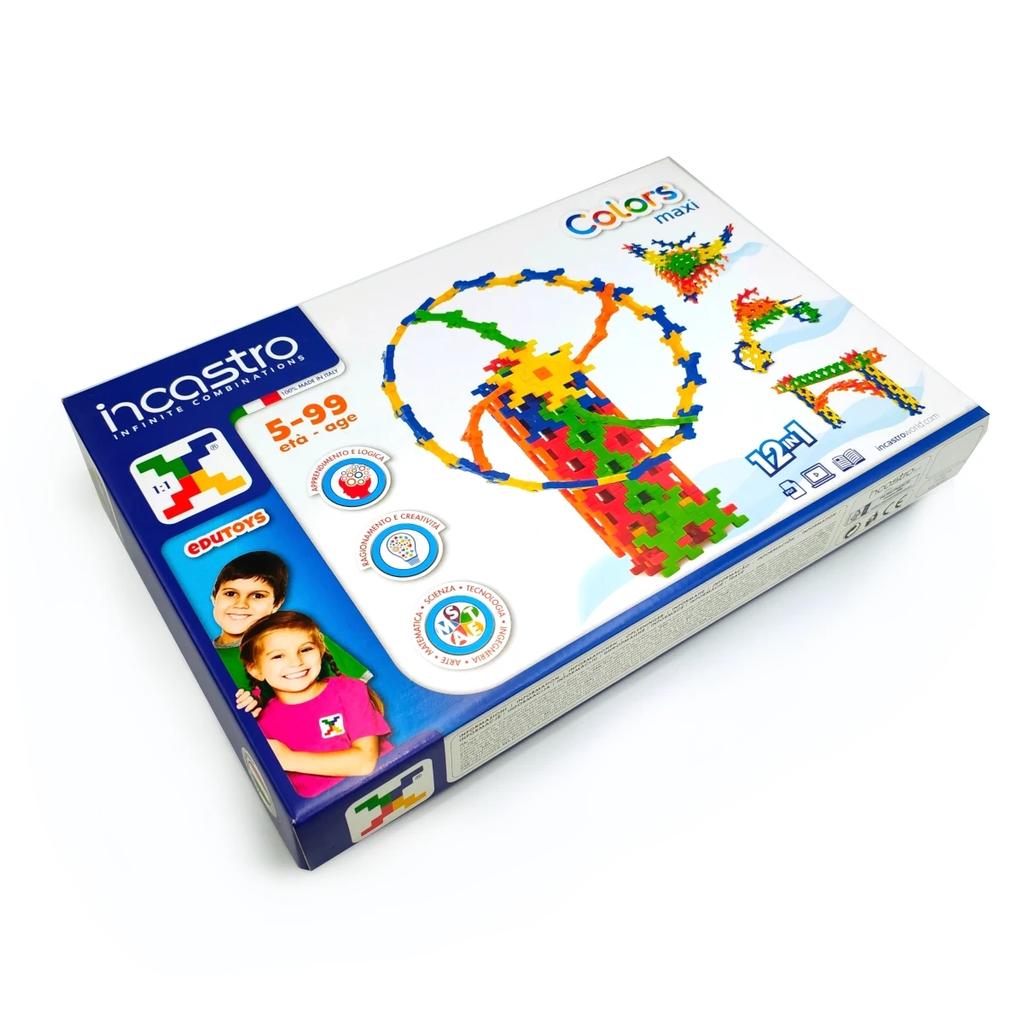 Klocki Konstrukcyjne Incastro Colors Maxi Kolorowe 100 Elementów 4+