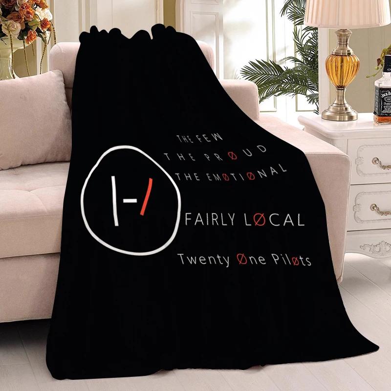 Coperta da Siesta T-Twenty One P-Pilots Invernale Calda per Ginocchia Letto Pile Campeggio Personalizzata Morbida Soffice Coperte Matrimoniale Microfibra Biancheria da Letto