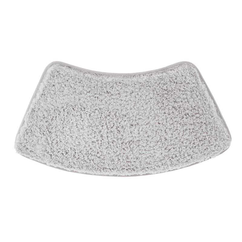 1pc Solid Color Ultra-Fine Fiber Soft And Absorbent Fan-Shaped Bathroom Anti-Skid Mat for Bedroom Curved Shower Room