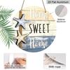 2D Flat "Sweet Home" Starfish Aluminum Decorative Signs and Plaques in Various Sizes. Beach-themed Wall Decorations Suitable for Gardens, Porches