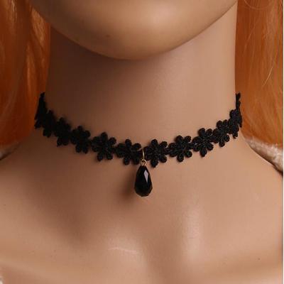 Collana girocollo in velluto per donna Collana vintage in pizzo sexy con ciondolo