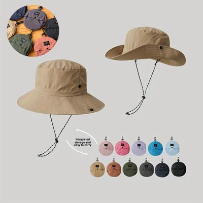 Storable Waterproof Fisherman's Hat, UV-resistant Summer Thin Quick-drying Sun Hat, Outdoor Mountaineering Sun Protection Hat