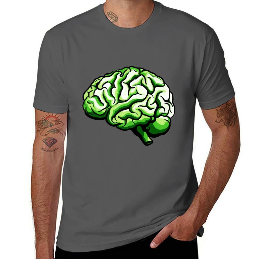 Brain Tshirt Classic Crew Neck Cotton Tshirt