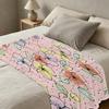Floral Series Thick & Warm Flannel Blanket – Soft, Skin-Friendly, Cozy for Home, Couch, Guest Room, Holiday Decor (Christmas, Halloween)