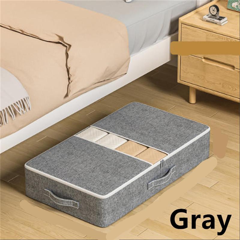 

1 шт. M/L/XL/XXL Складная сумка для хранения под кроватью для одежды, одеял, сумка для хранения одежды, пылезащитный мешок для одежды, большая вместимость, сумка-органайзер для шкафа 50x40x15cm серый