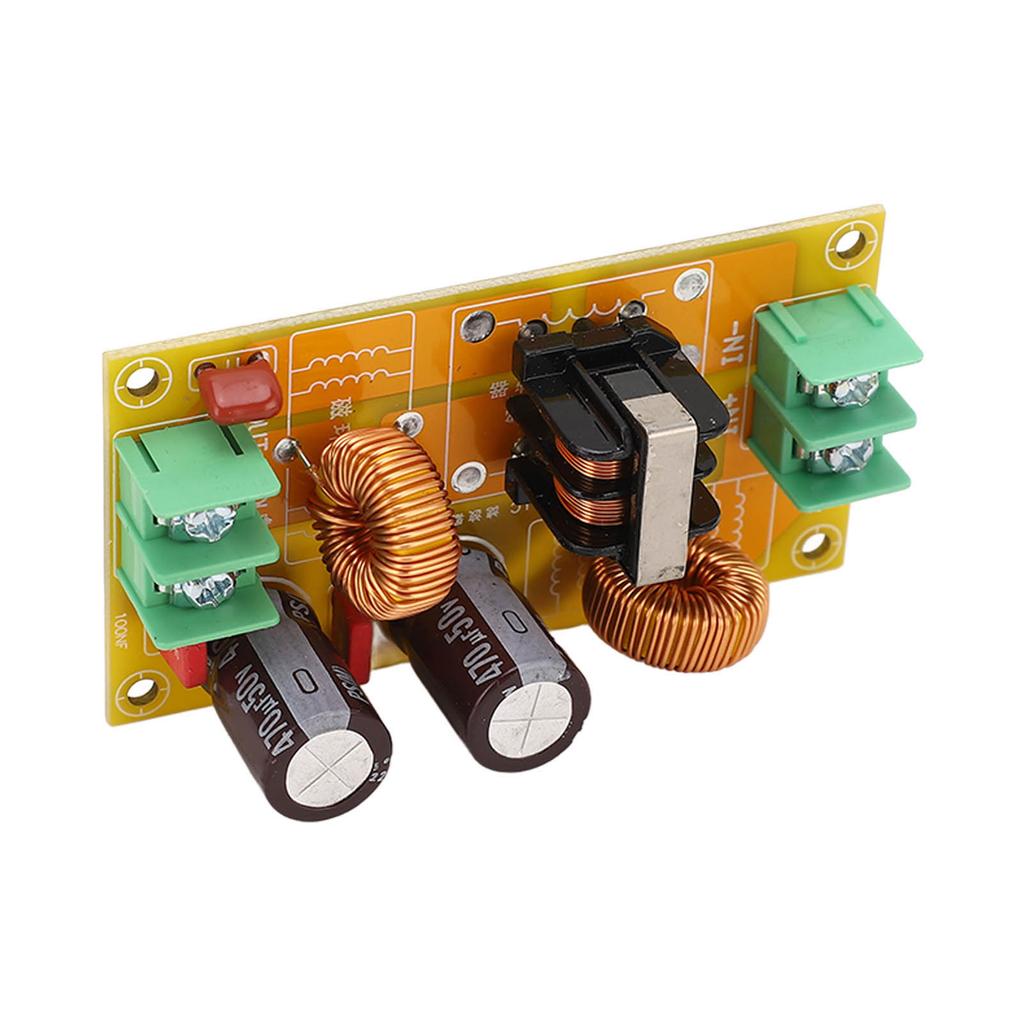 DC EMI Power Filter 2A Low Pass Passive 3 Stage Filtering LC Filter Board for Automobile Motorcycle