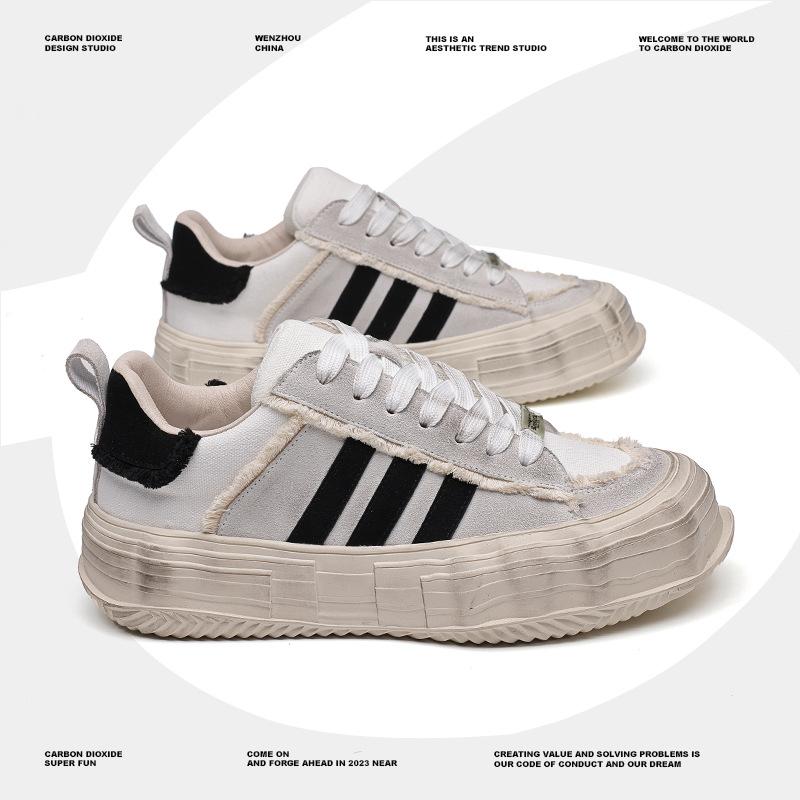 

Niche trend new retro deconstruction shoes Danjianci same style old low-top board shoes men s shoes couple casual shoes 44 сірий колір
