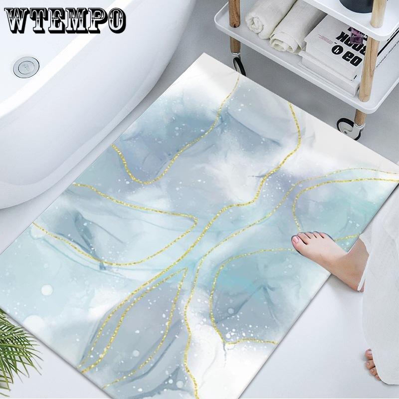 Bathroom Floor Mat Toilet Carpet Absorbent Bathroom Door Mat Bathroom Door Mat