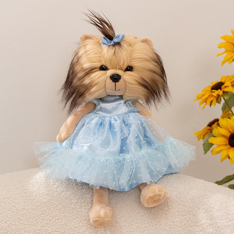 

New Cute Plush Toy Puppy Doll for Dressing, Birthday Gift, Cloth Doll, Puppet Doll 28cm