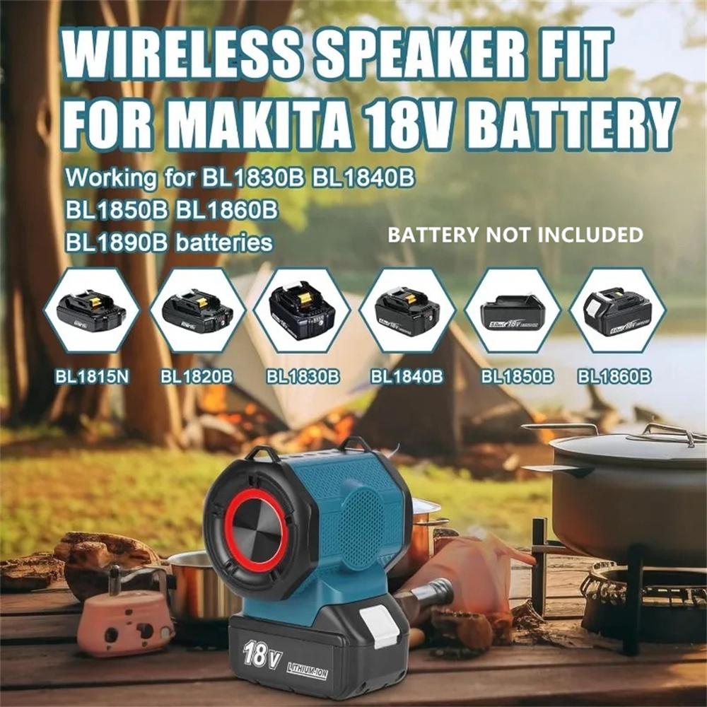 Portable Wireless Bluetooth Speaker Fit for Makita 18V Battery Cordless Small Loudspeaker