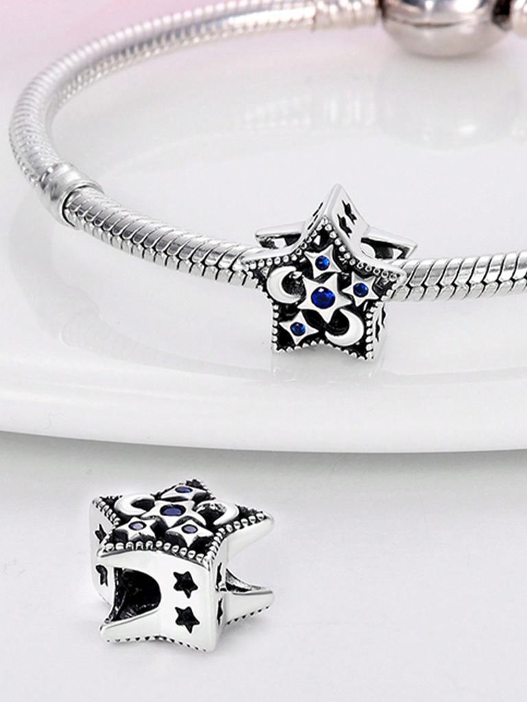 Charm Copper Colors Stars And Moon Bead For Original Bracelet Diy Beads Charms Jewellery Making Gift For Women Styfne