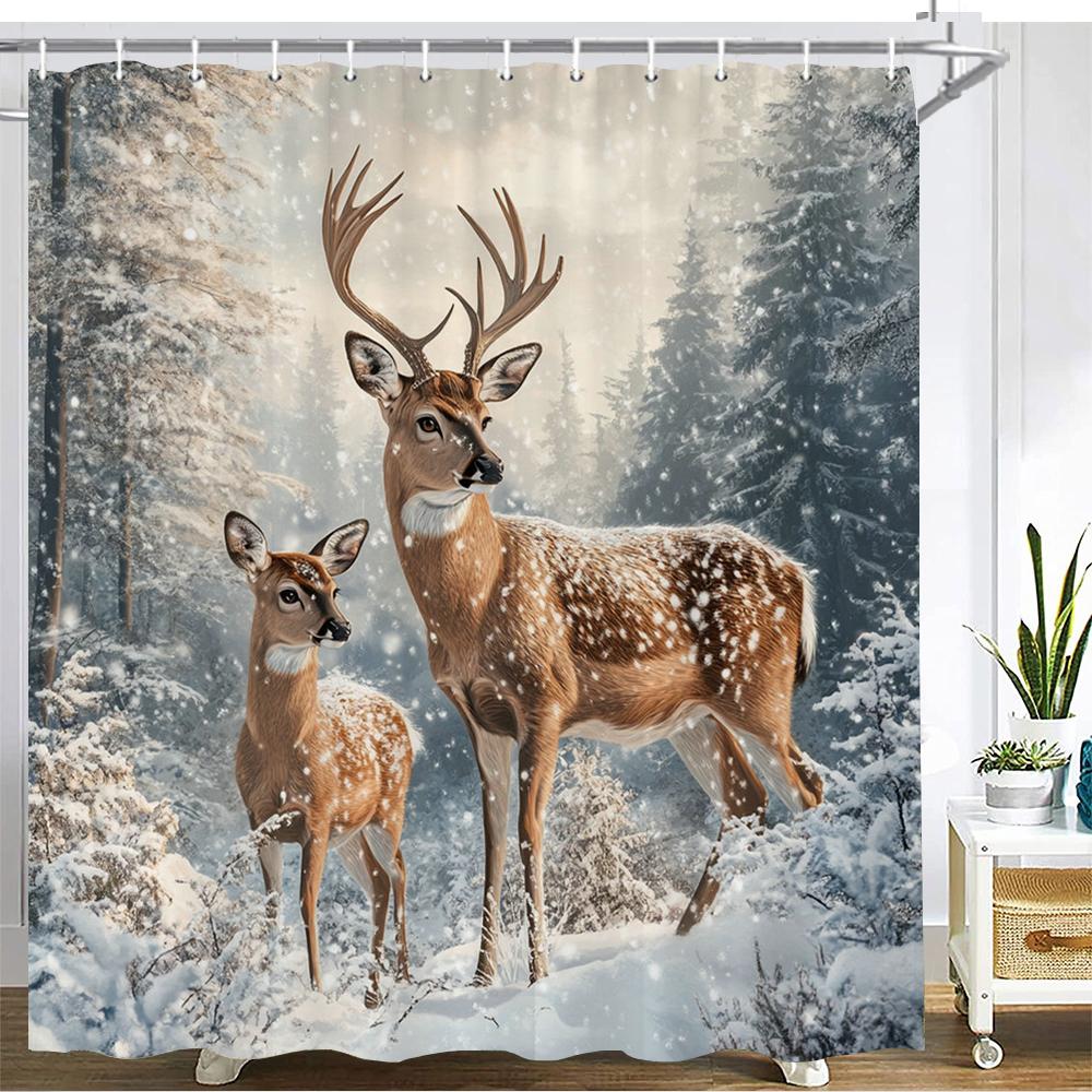 Forest Animal Pattern Shower Curtain Bath Curtain Printing Polyester fabric Bathroom Curtains for Home decoration curtain