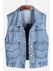 Hooded Korean Style Denim Vest for Women - Versatile Plus Size Outerwear for Spring, Autumn, Winter