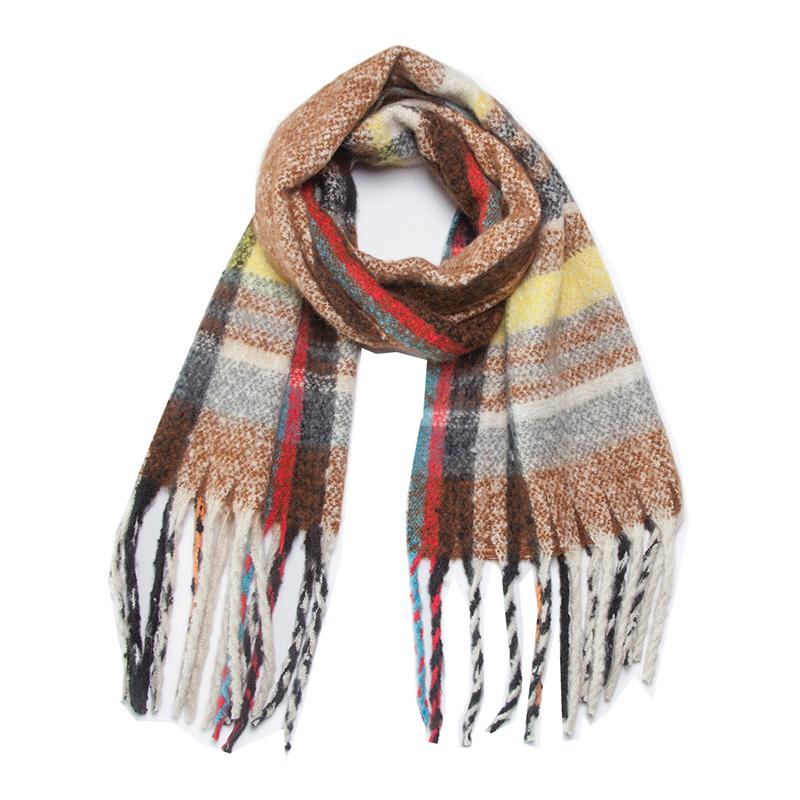 New Imitation Cashmere Women Scarf Winter Plaid Scarve Thick Wrap Shawl Pashmina Tassel Lady Mujer Foulard Bufanda Echarpe Hiver
