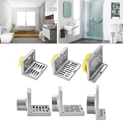 Stainless Steel Thickened Wall Floor Drain L-Shaped Floor Drain In Hotel Bathroom Side Row Balcony Corner Floor Drain