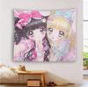 Tenture murale Kawaii Lolita Anime Girls Rose Doux Lolita Décoration Murale Chambre Esthétique Pastel