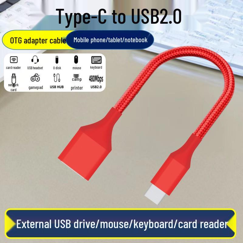High-Speed Type-C To USB 3.0 OTG Adapter Cable for Mobile, Mouse, and Car Computer Connections