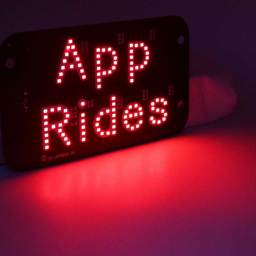 

1 шт. APP Rides автомобильный знак аксессуары для совместных поездок автомобиль лобовое стекло кабины индикаторная лампа светодиодный фонарь на крышу такси 5 В предупреждающий свет красный