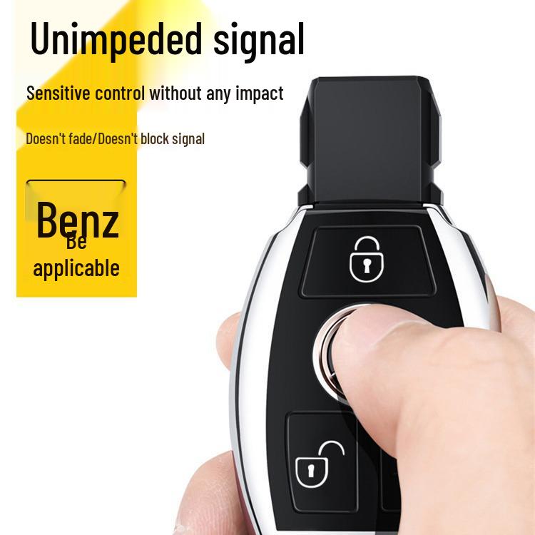 Mercedes-Benz Key Cover for C-Class/C200L/GLC260/GLK300 - TPU Silicone Protective Shell with Buckle