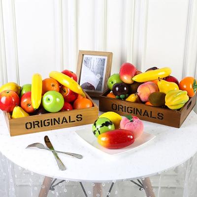 Fournitures de Fête Mariage Ornement de Bureau Fruits de Simulation Pomme Artificielle Pêche Artificielle Citron Orange Réaliste Décoration de Maison