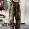 Men's Snake Skin Print High Waist Wide Leg Loose Streetwear Cargo Pants