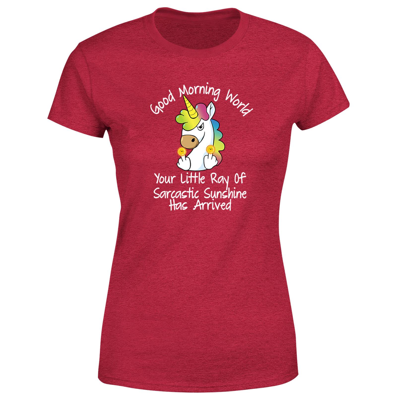 Your Little Ray Of Sarcastic Sunshine Has Arrived Womens 100% Cotton T-shirt Mens Tees Top Unicorn Tee Top S