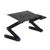 360 Degrees    Foldable Laptop Desk Table Stand Holder wCelsius Cooling Dual Fan Mouse Boad Black
