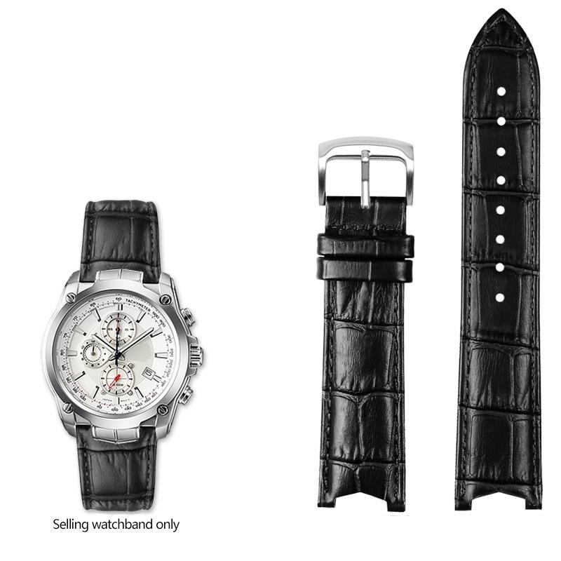 

Ремешок для часов из натуральной кожи для CASIO Edifice EF-524 EF-524D, ремешок-браслет из коровьей кожи, мужской ремешок для часов с застежкой-булавкой или застежкой-бабочкой EF524 22mm
