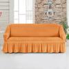 Universal Sofa Furniture Slipcover With Skirt Fitted Couch Cover For 1 /2 /3 /4 Seaters ,Washable Top Elastic Durable Seersucker Material