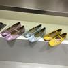 Fashion IPPEUM Women Ballet Flats Round Toe Bow 2025 New Purple Mary Janes Shoes