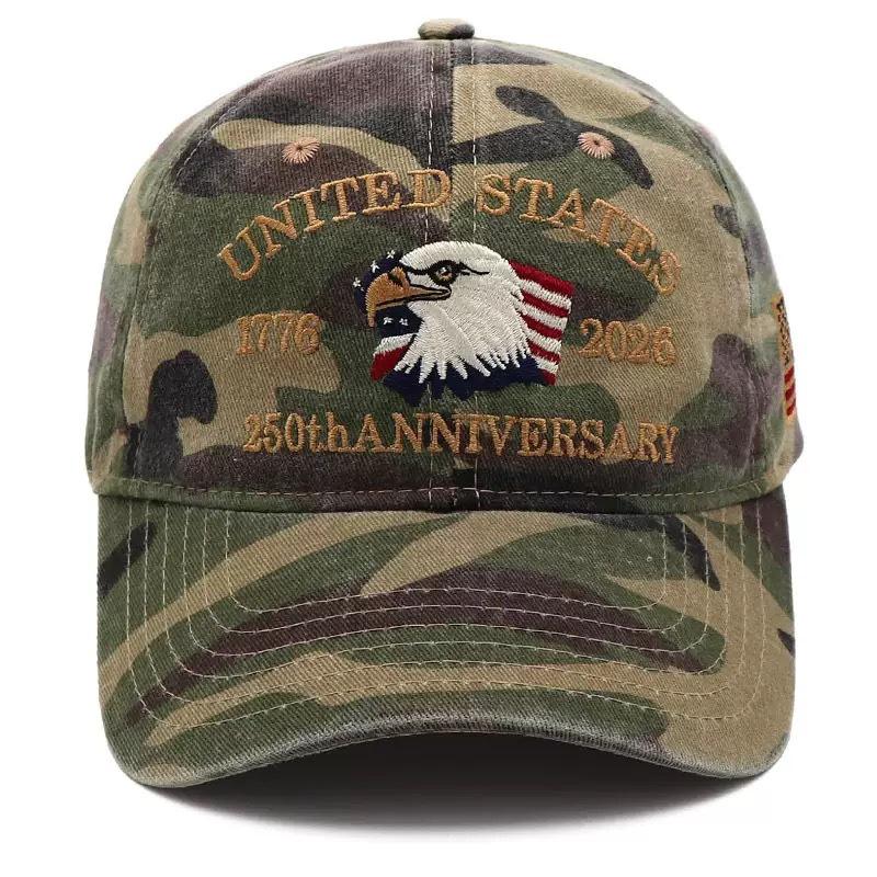 Limited Edition 250th Anniversary USA Eagle & Statue of Liberty Embroidered Baseball Cap, Unisex Adjustable