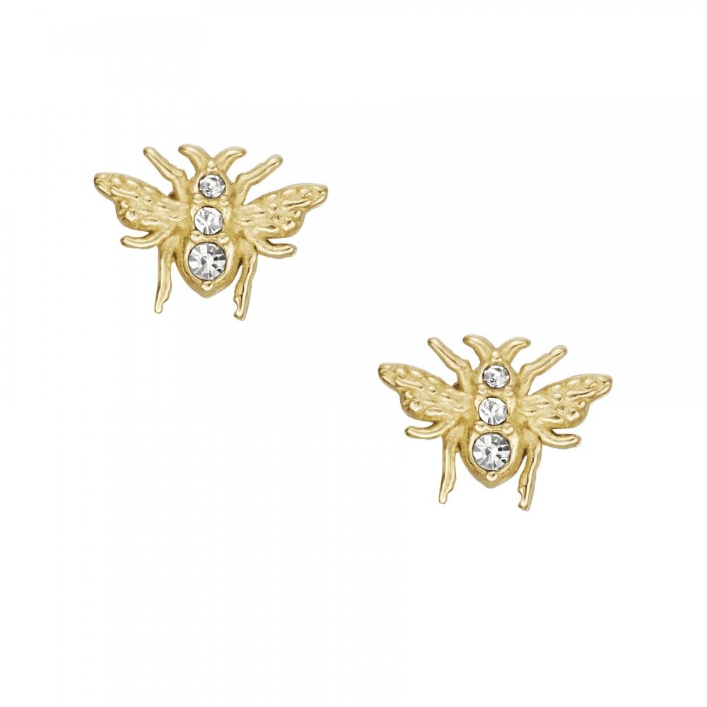 

Женские золотистые серьги-гвоздики Fossil из нержавеющей стали для вечеринки