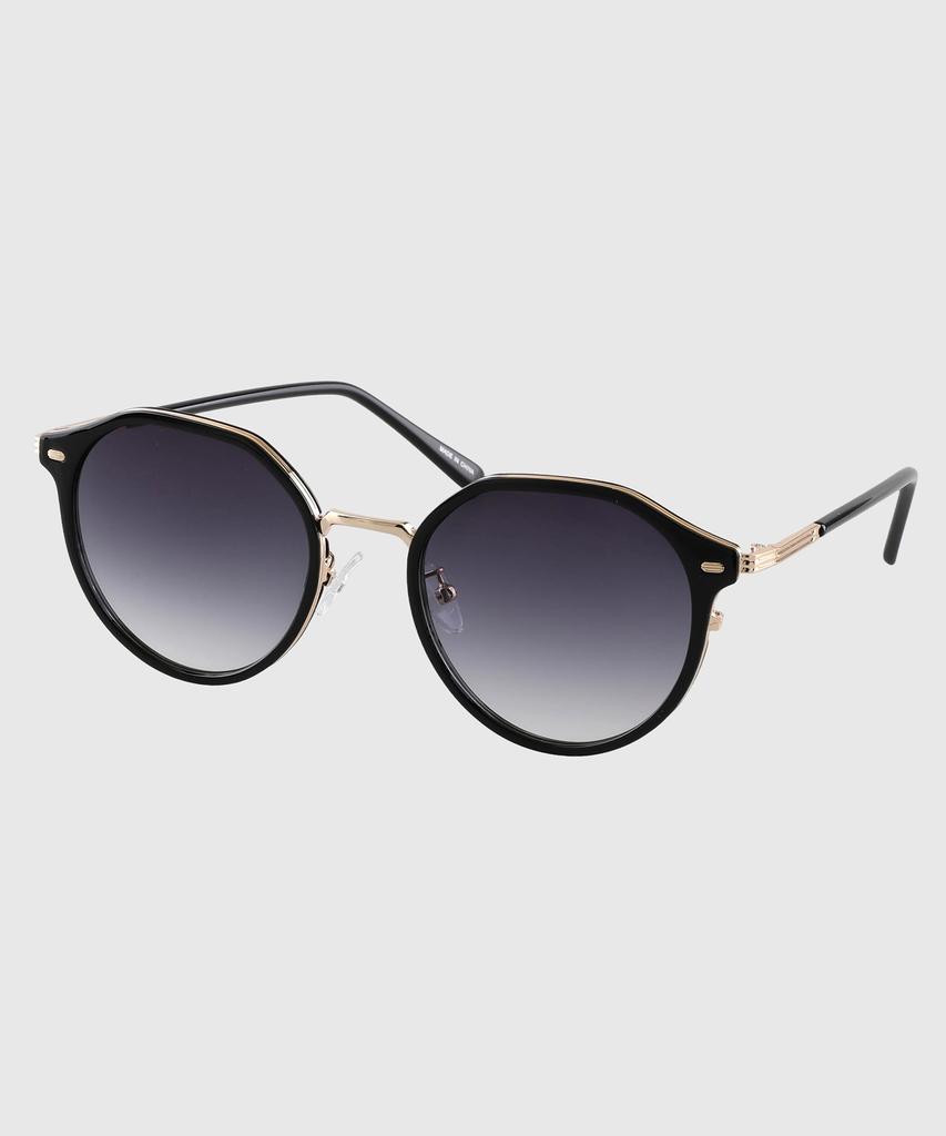 Tuditeo Lun Round Combination Nylon Lens Uv Protection Sunglasses C1 Gold Black