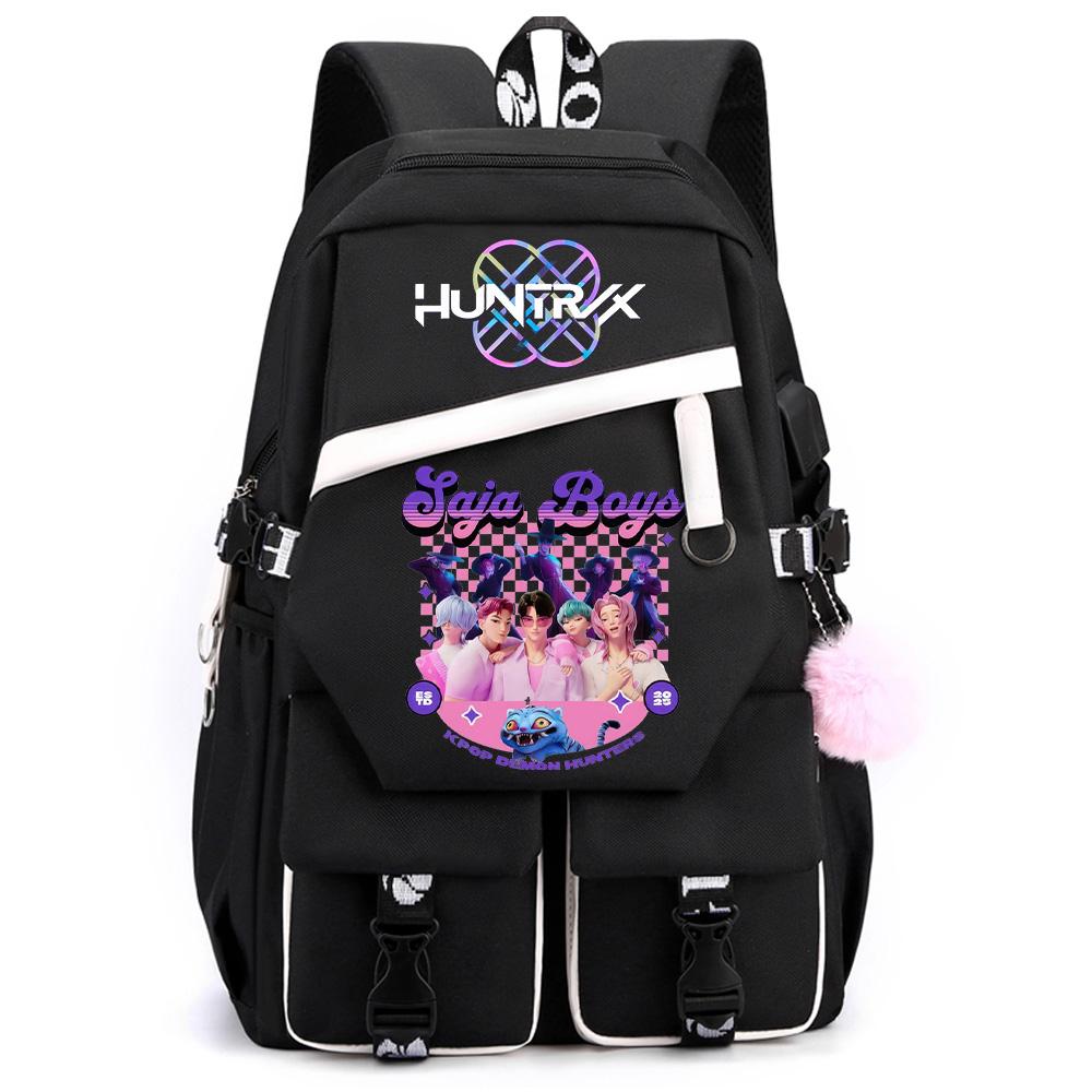 Sac à dos grande capacité imprimé Chasseurs de Démons Anime Kpop pour Adolescent Étudiant Fille Garçon Retour à l'École Sac à Livres Cadeau Enfant Femmes Sac de Voyage Imperméable