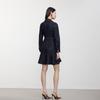VEROMODA 2026 Autumn V-Neck Pleated Denim Mini Dress with Lyocell Belt