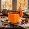 Keramische Kürbisschale Halloween-Dekorationen Gewürzdose Küchenzubehör Gewürzglas Zuhause